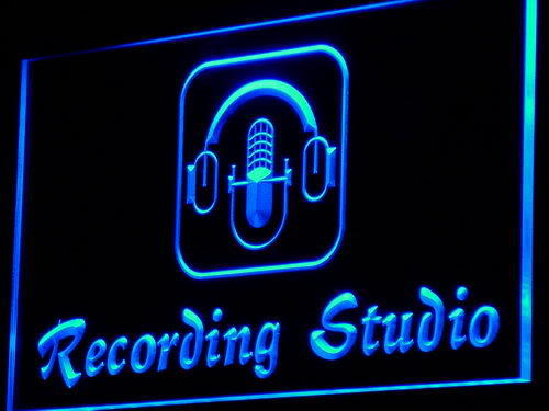 Recording Studio Microphone Bar Neon Light Sign